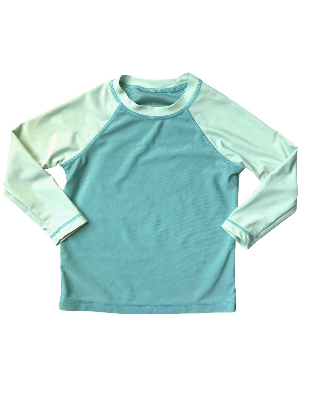 Member's Mark XS 4/5 Boys blue green long sleeve sun protection Rashguard top
